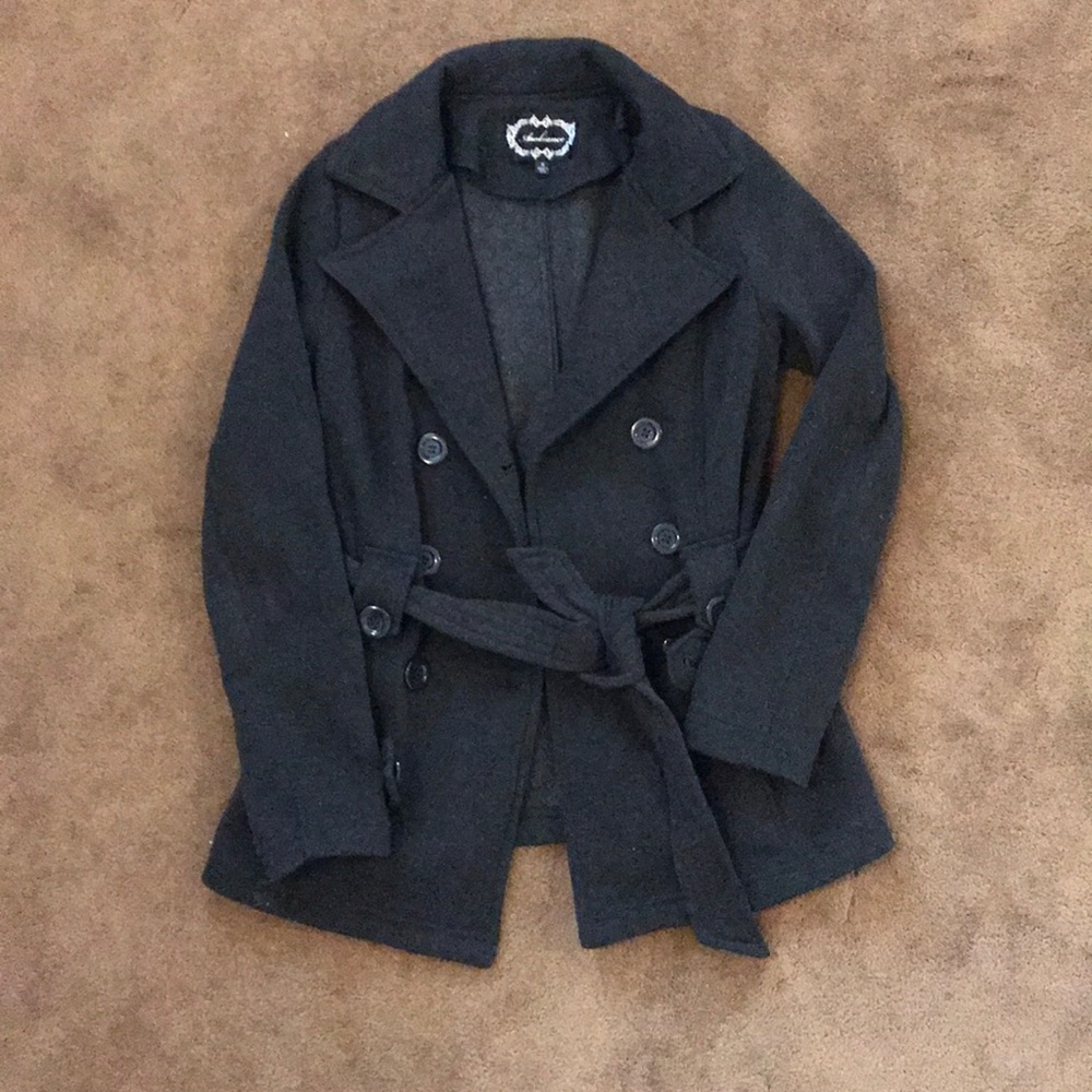Gray pea coat